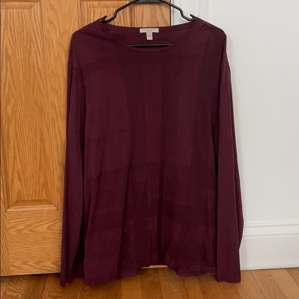 Burberry Men’s burgundy long sleeve XL